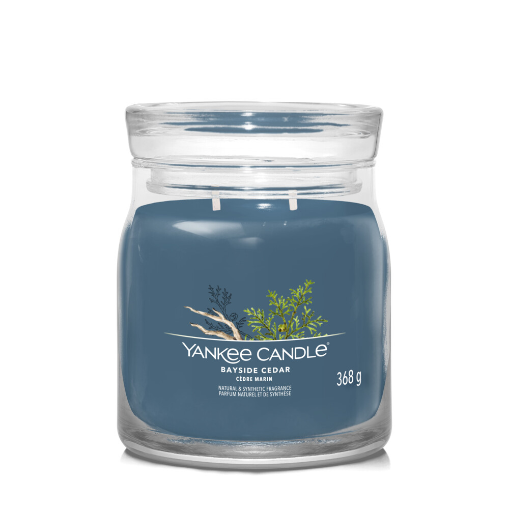 Yankee Candle Geurkaars Medium Jar Bayside Cedar Signature368 gr
