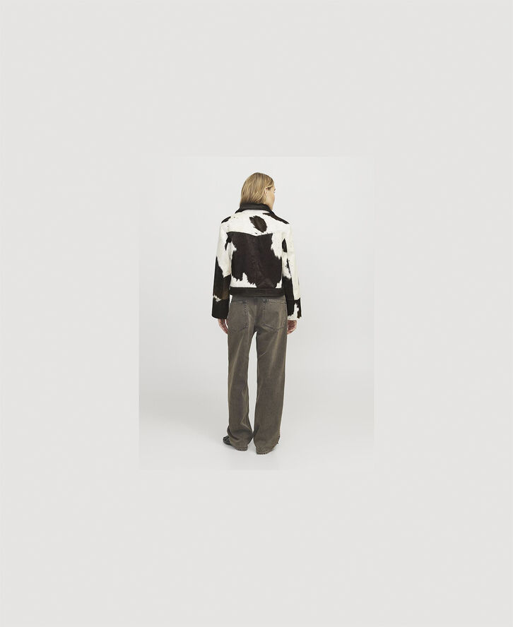 JJXX JXENYA COW LEATHER SHORT JACKET OTW Bone white/cow