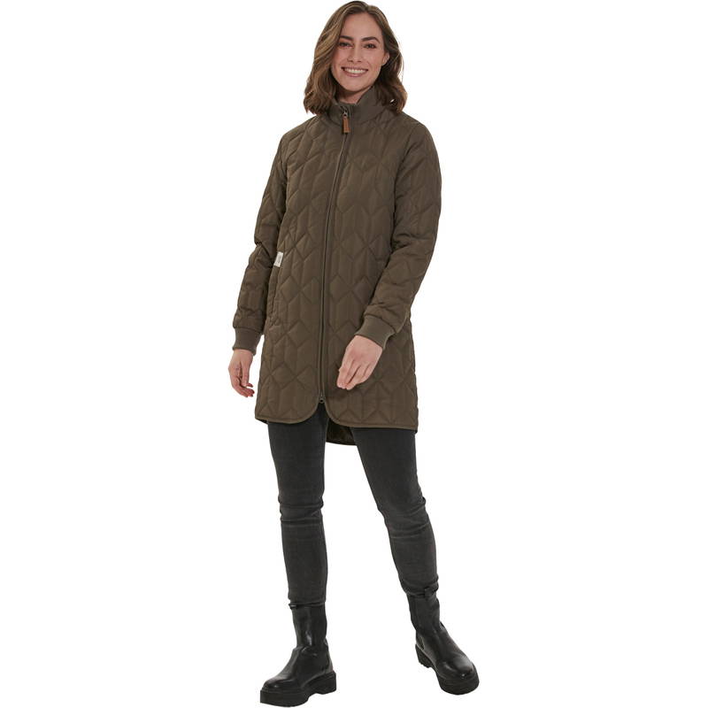 Weather Report Nokka Long Quiltet Jakke Dame
