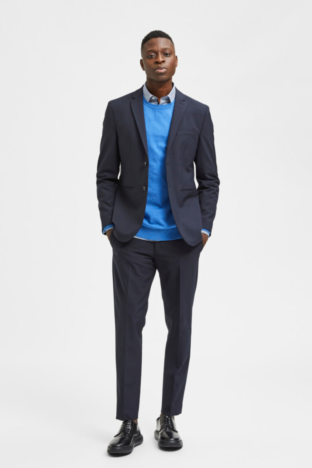 Blazer social slim fit - Azul
