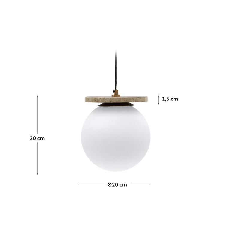 Kave Home Malachi hanglamp travertijnsteen