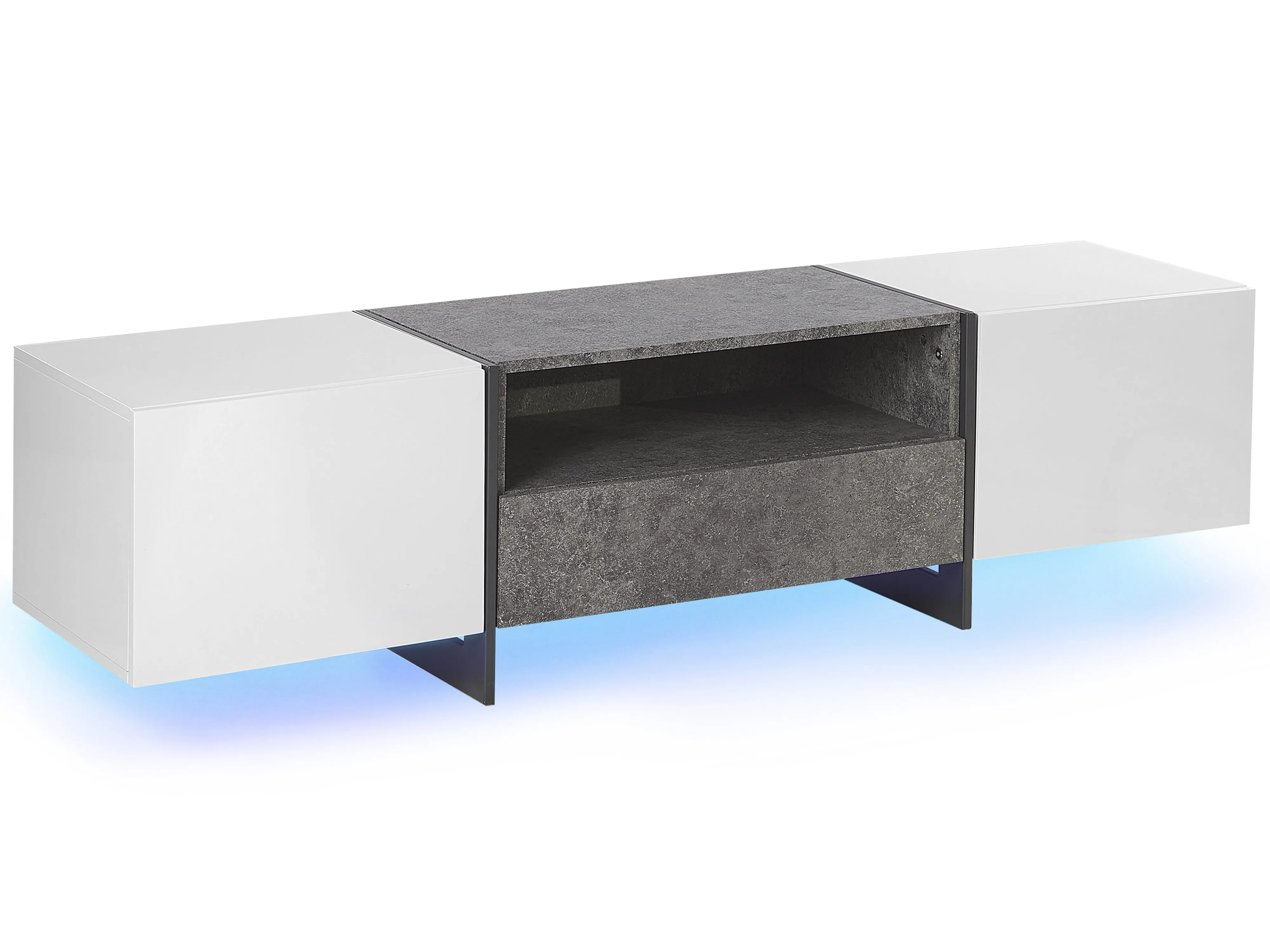 TV-meubel LED RUSSEL Grijs beton-effect