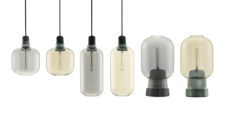 Normann Copenhagen Amp Lamp hanglamp large Ø11.2 goud/groen