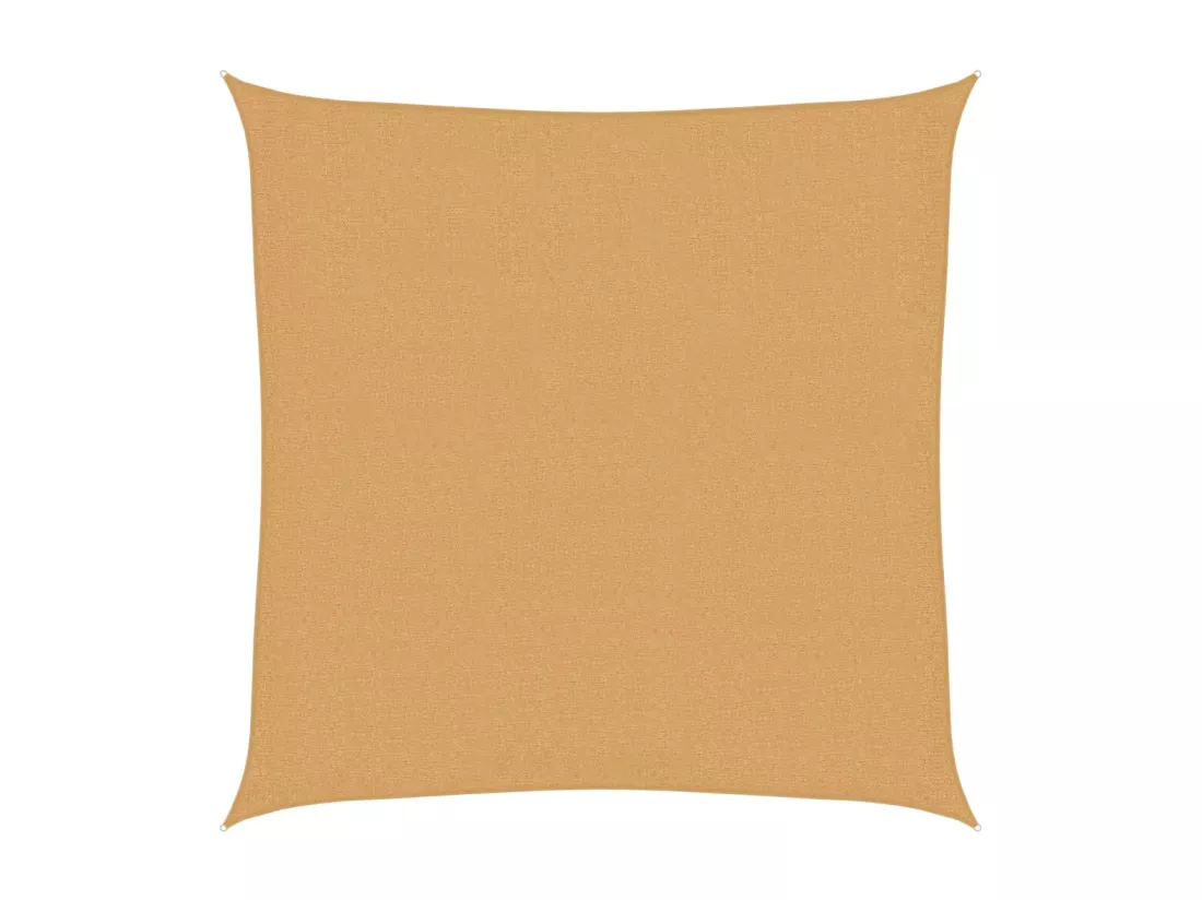 Voile d'ombrage 160 g/m² carré sable 3x3 m PEHD