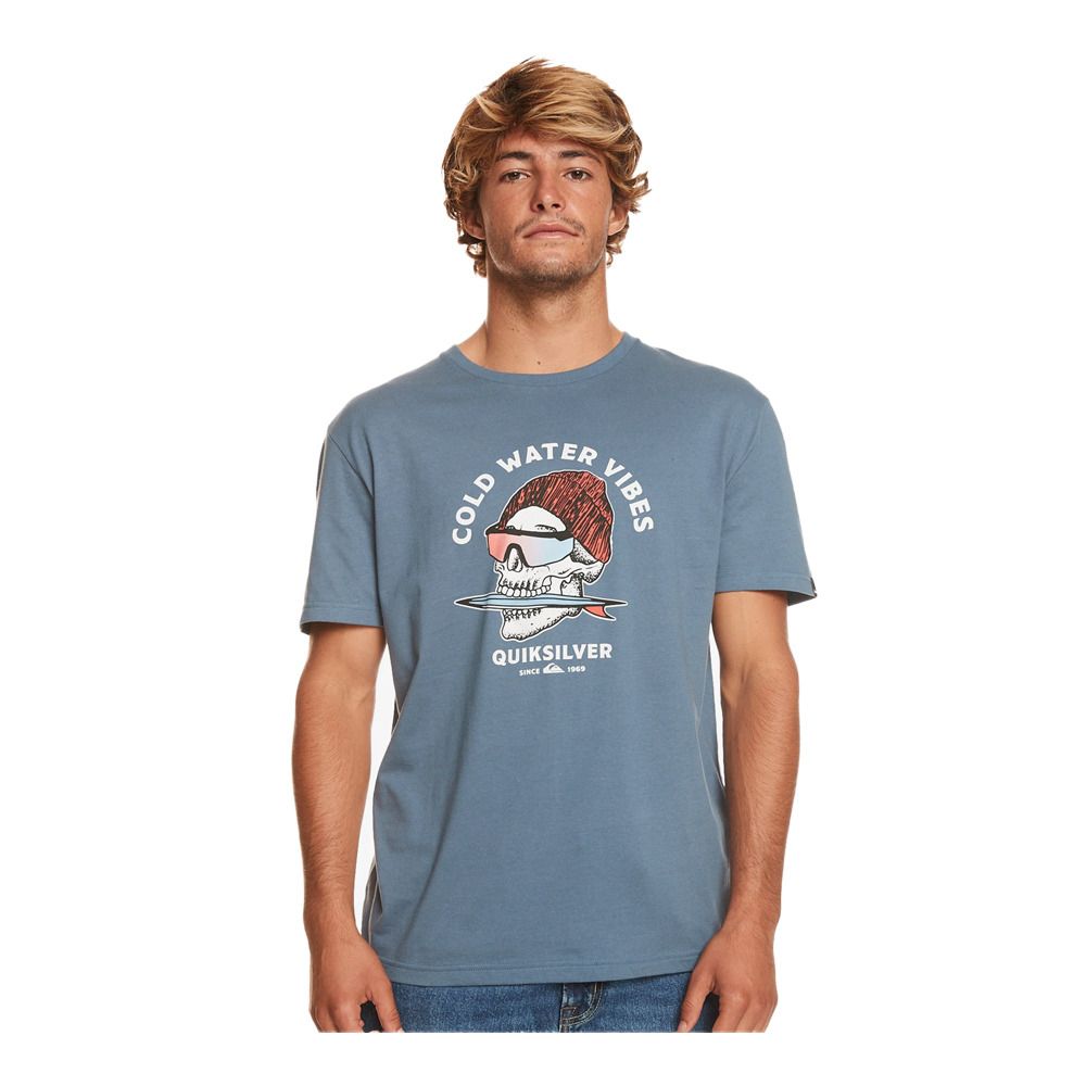 Quiksilver SKULL - Tee-shirt Homme bering sea