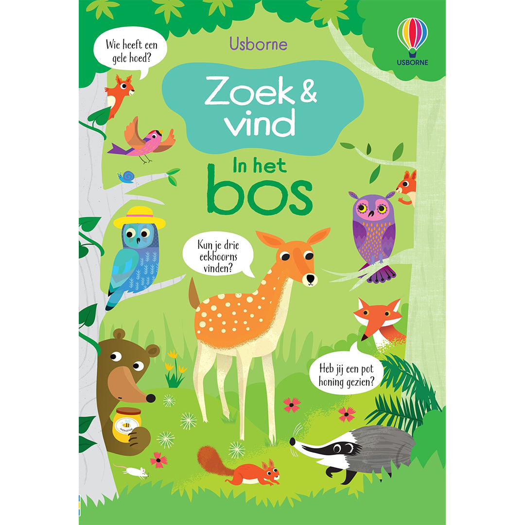 Uitgeverij usborne zoek & vind in het bos