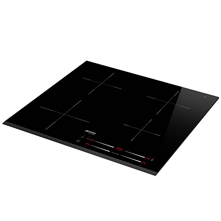 Plaque de cuisson à induction 4 foyers Universel l. 60 cm SI7643B Smeg verre noir