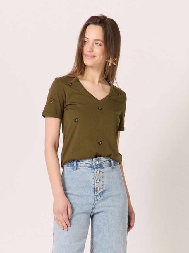 T-shirt à coeurs