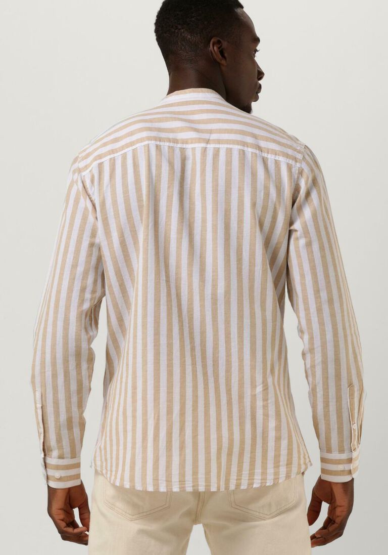 SELECTED HOMME camel selected homme casual overhemd slhslimnew-linen shirt ls band w