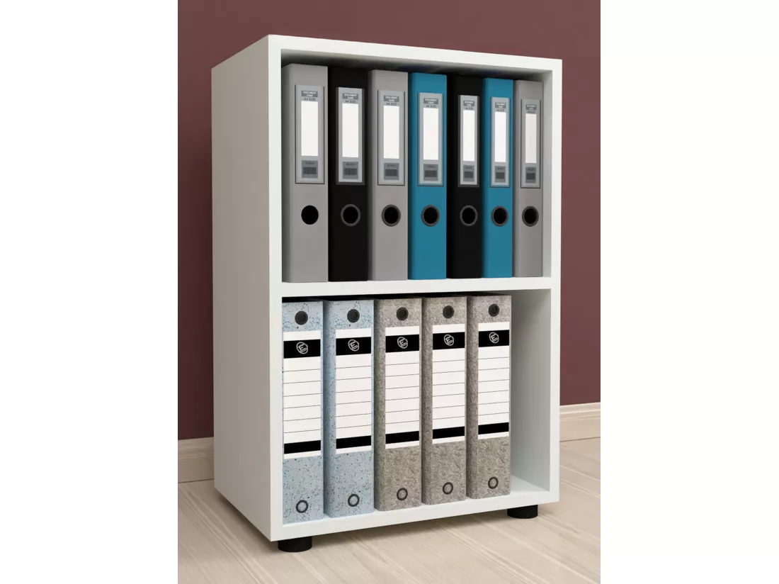 Étagère de bureau en bois Étagère à dossiers Ulas 2f