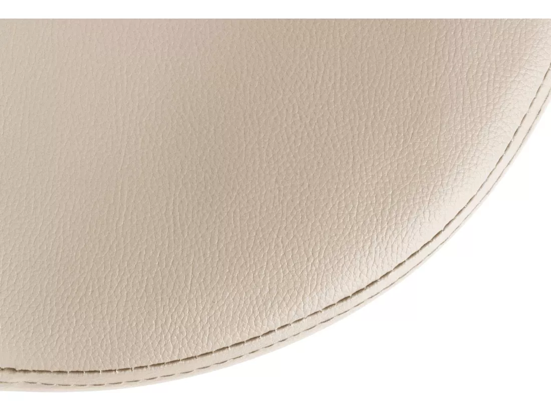Lot de 2 Tabourets de bar - Similicuir & Métal - Crème - Ponte