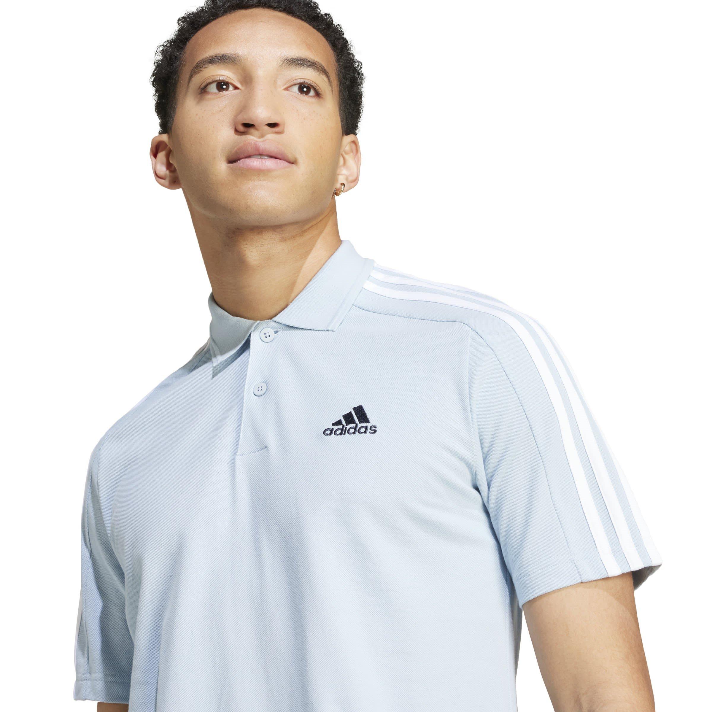 adidas Essentials Mens Cotton 3-Stripes Polo Shirt