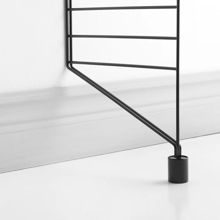String - Verlängerung für Bodenleiter, schwarz RAL 9005 (2er-Set)