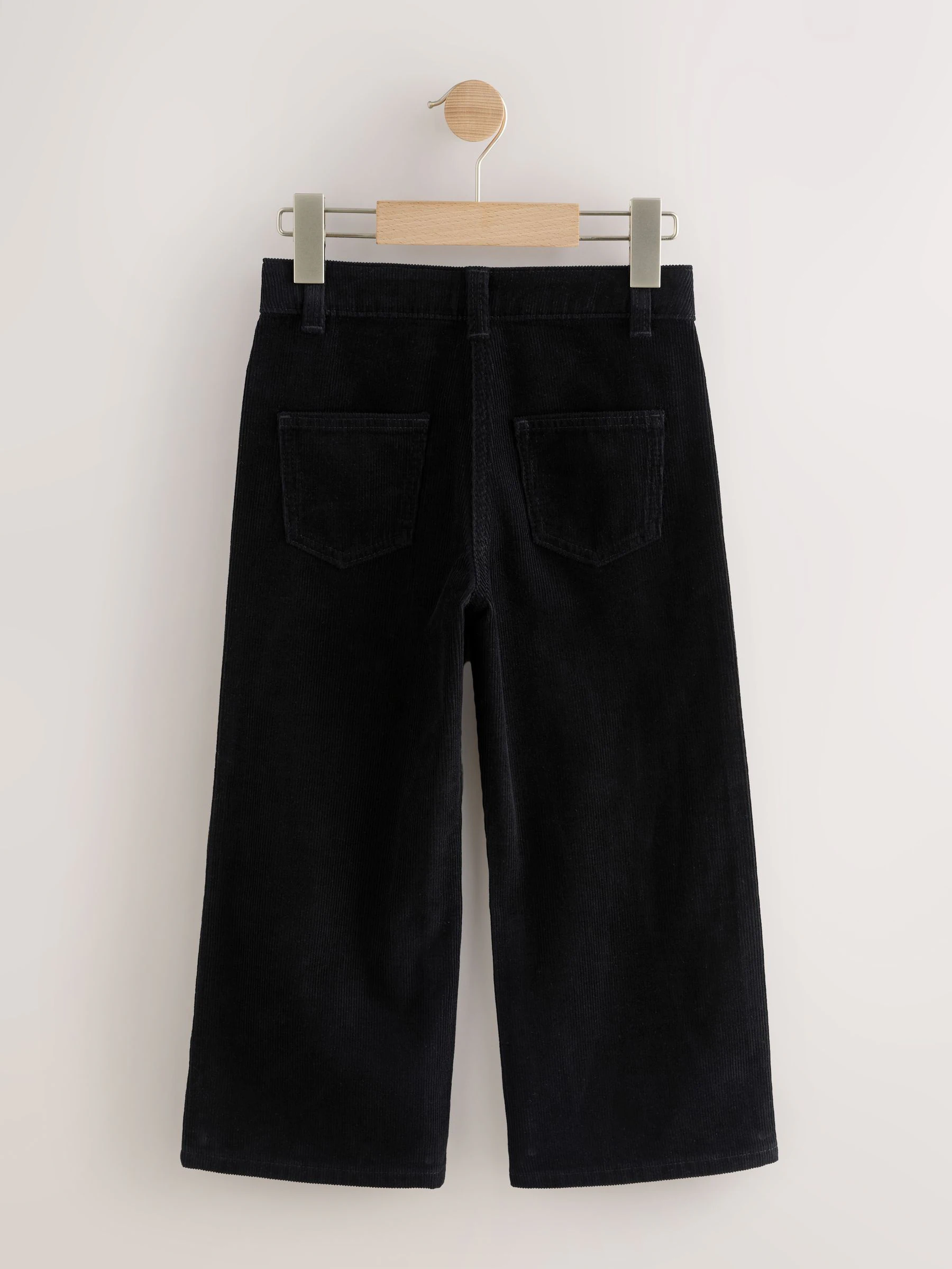 Zwart - Cord Wide Leg Trousers (3-16yrs)