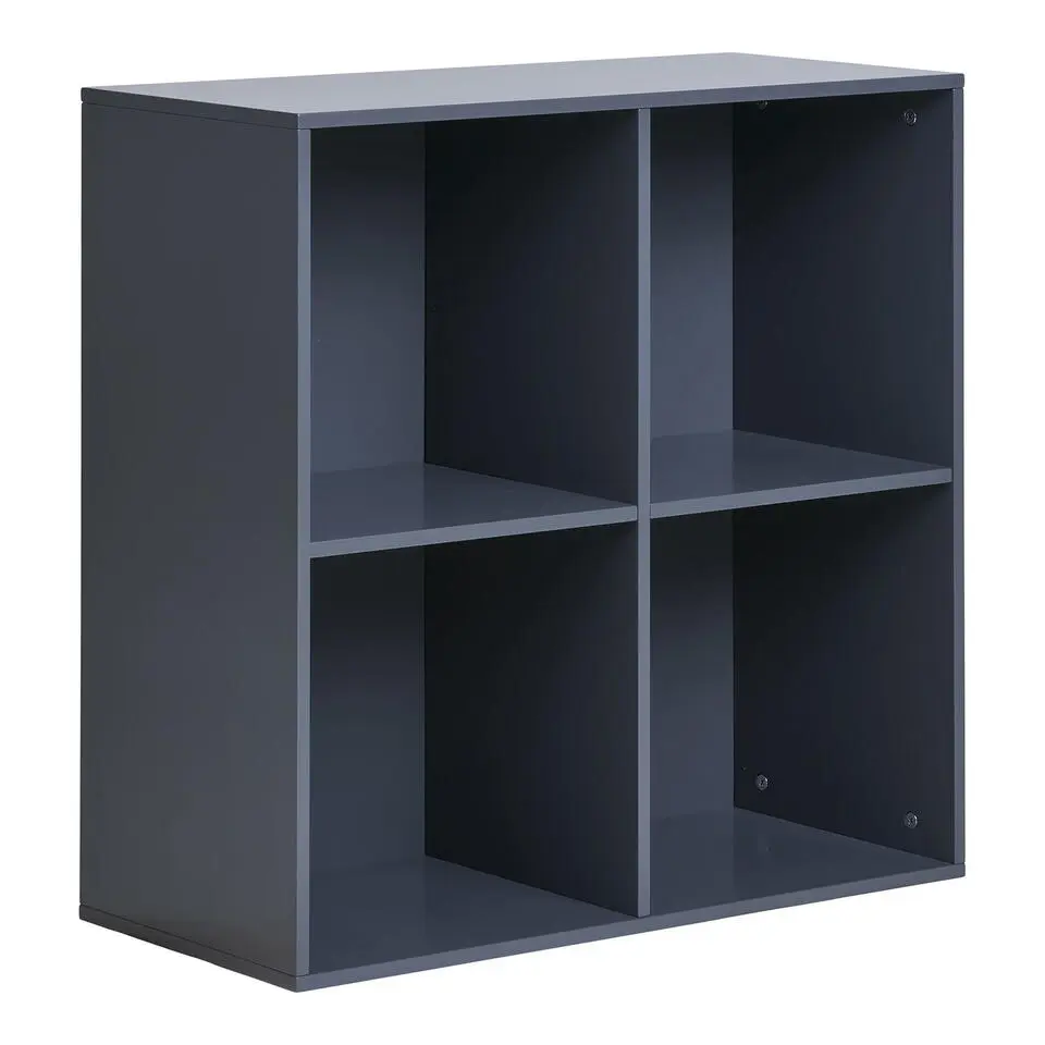 Hioshop Horne Wandplank 69x30x69cm donkergrijs