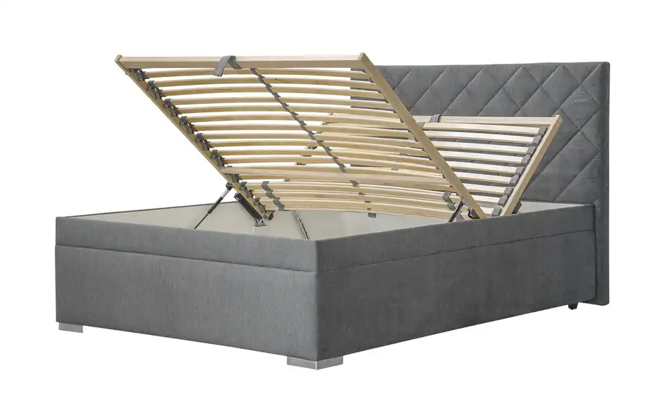 Polsterbett Klara 120 cm Grau