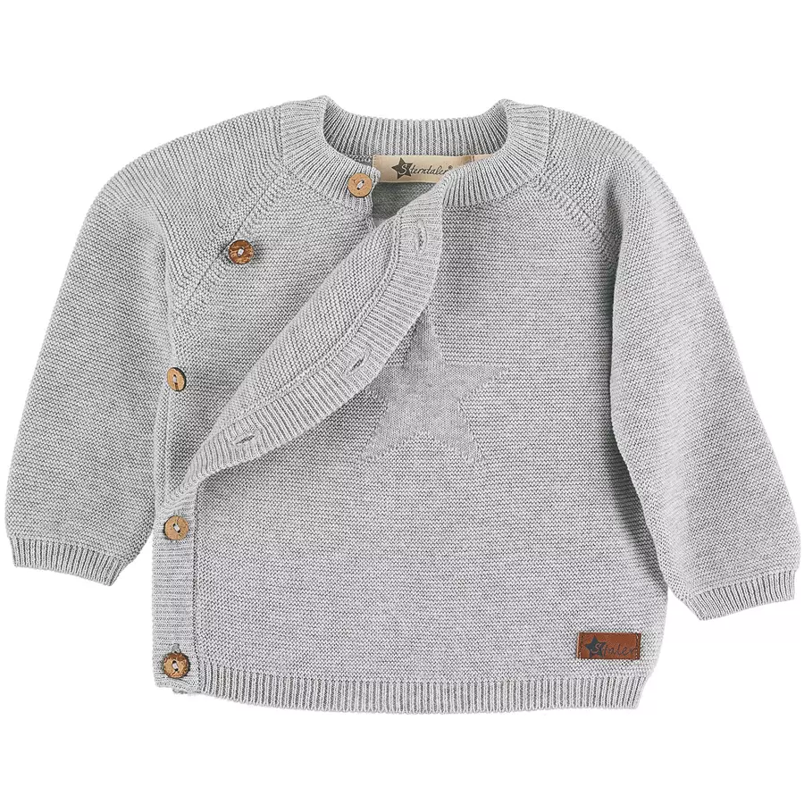 Sterntaler Strickjacke hellgrau melange