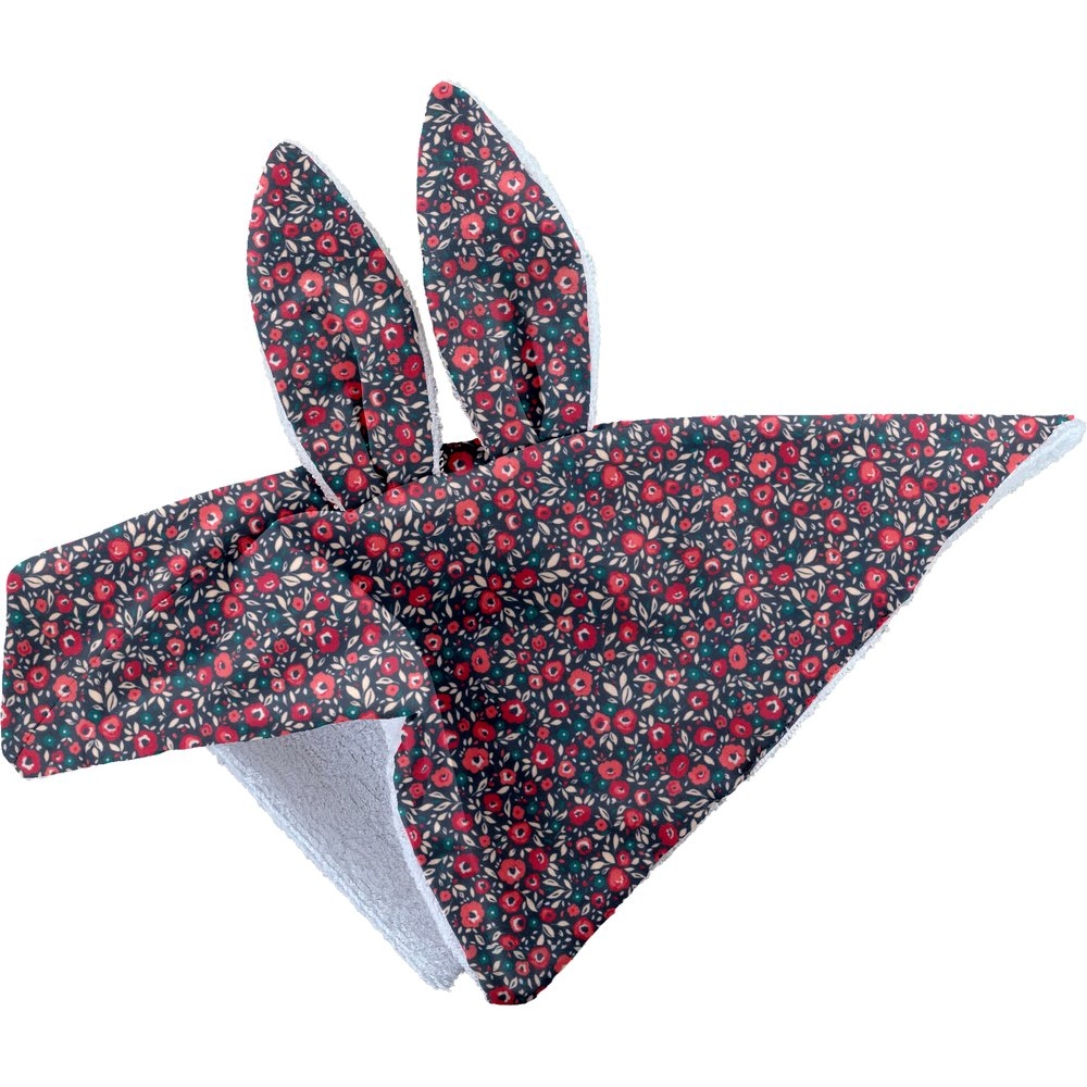 Doudou Lapin Camelias Rubis