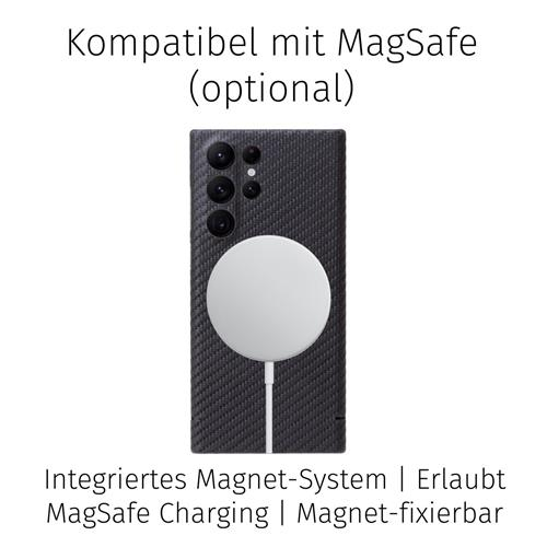 Samsung Galaxy S25 Ultra Echtcarboncover Schutzhülle Ultrathin MagSafe-Modul (10.85.0165) - Schwarz