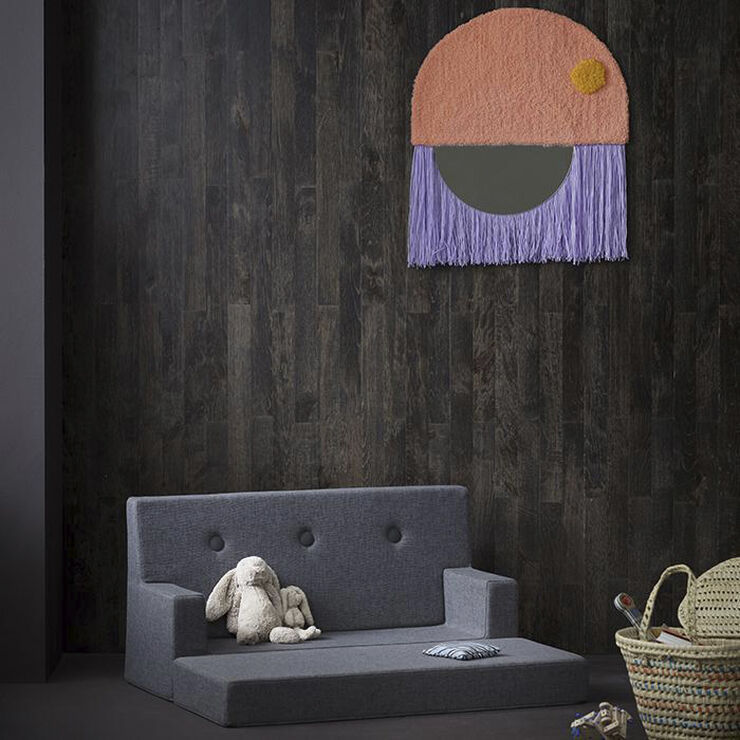 by KlipKlap KK Kids sofa Grå m. grå knap