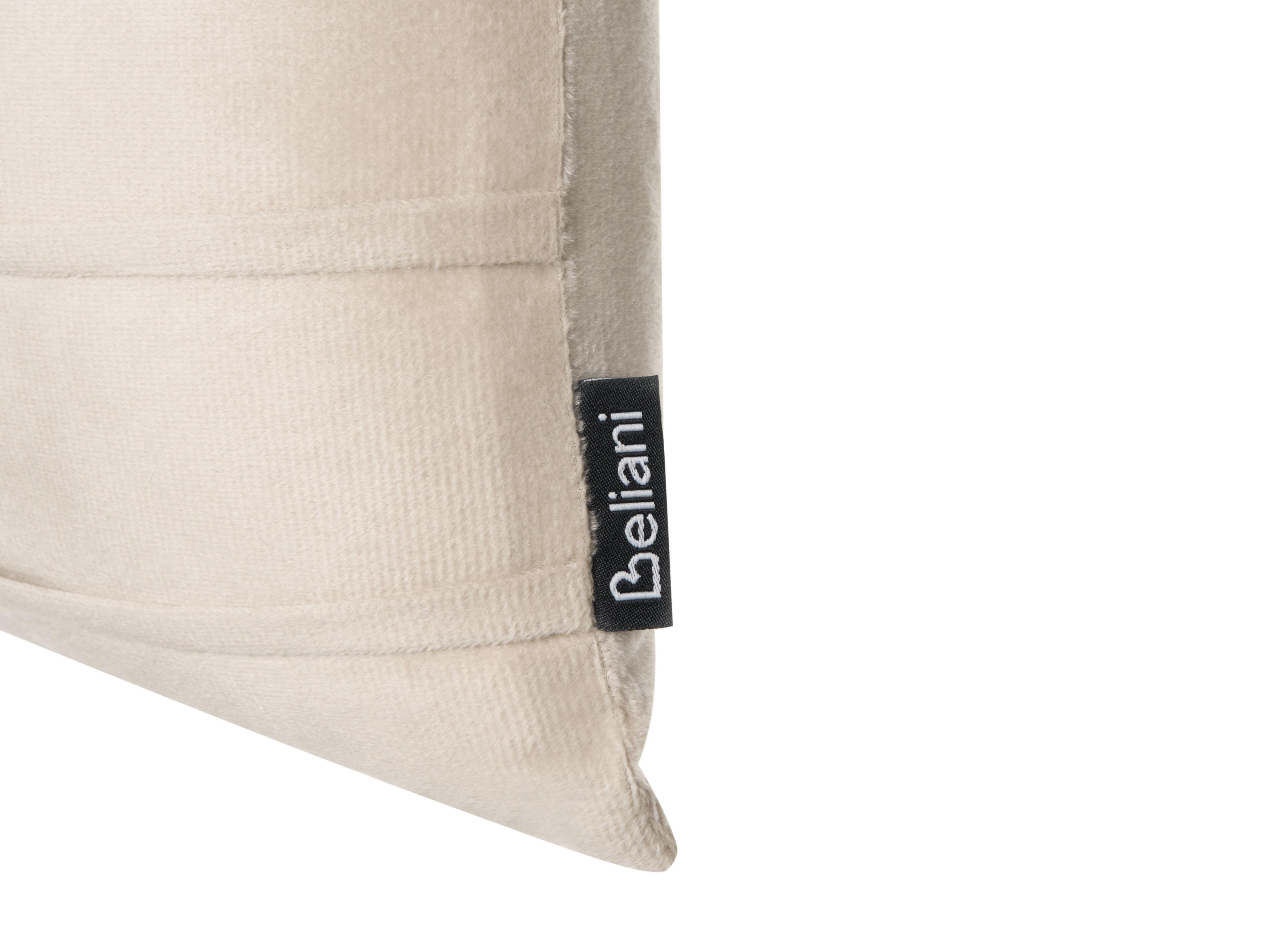 Set van 2 sierkussens BELLE Fluweel 30 x 50 cm Lichtbeige effen