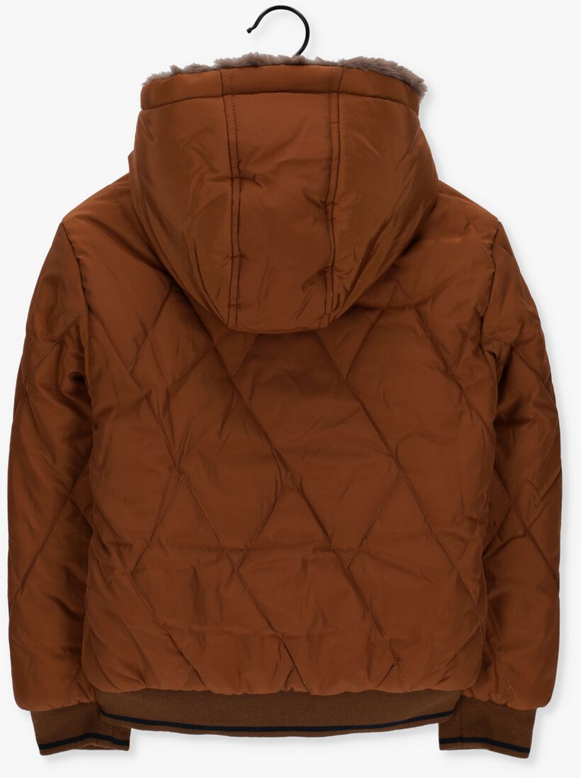 NOBELL cognac nobell jack reversible hooded bomber jacket