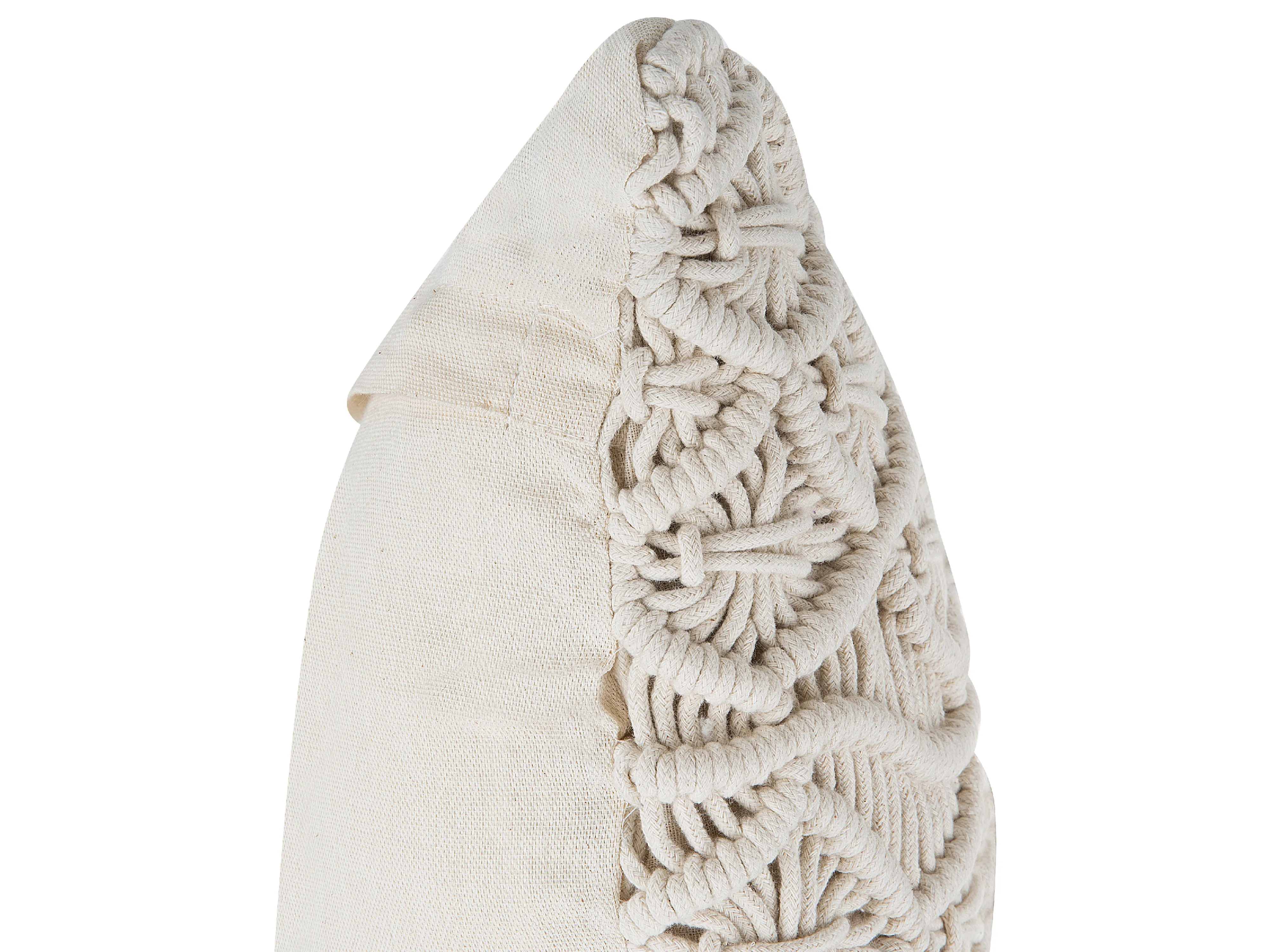 Set van 2 sierkussens GOREME Katoen 45 x 45 cm Lichtbeige geometrisch patroon