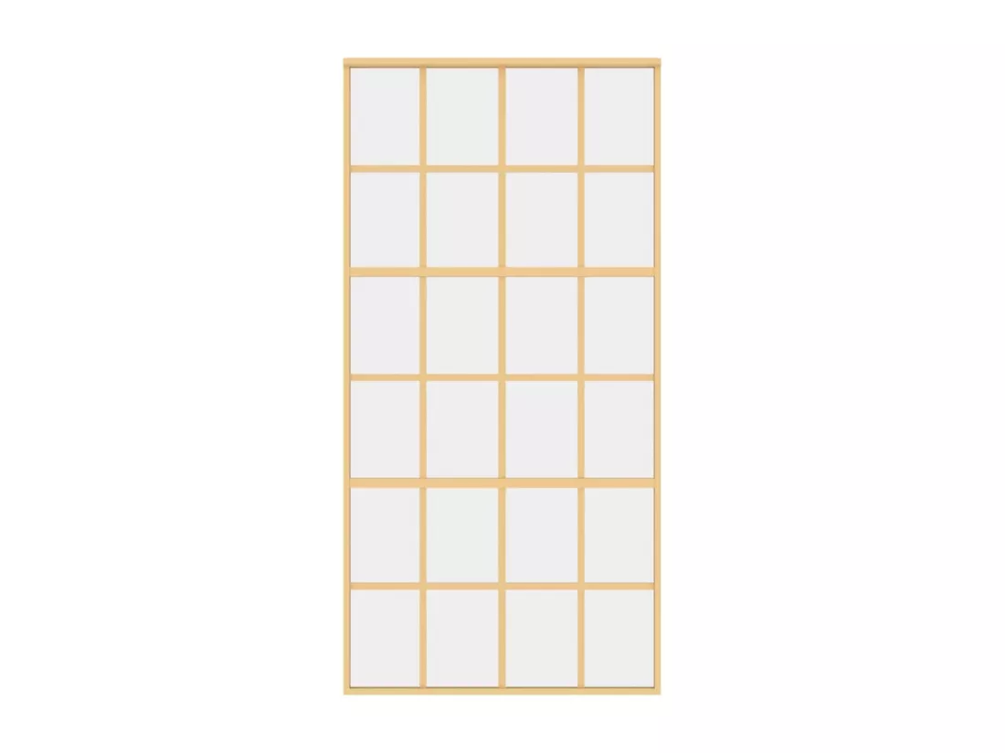 Porte coulissante doré 102,5x205cm verre ESG clair et aluminium
