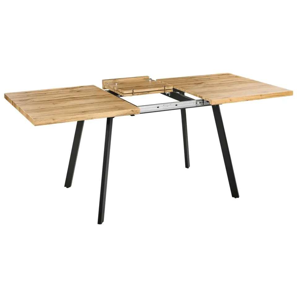 HARLOW - Uitschuifbare eettafel - Bruin - MDF