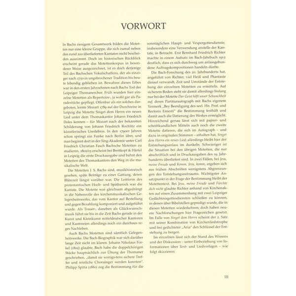 Bärenreiter Bach Motetten BWV 225-230