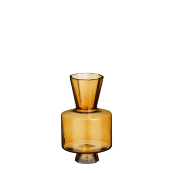Vaas glas bruin - h18xd11 cm
