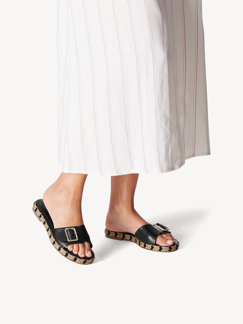 Leren Slipper - zwart