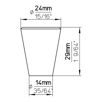 Knop Phoebe rvs 24mm