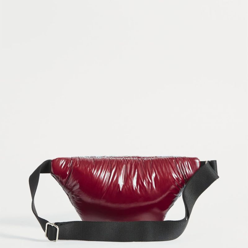 Banane Waist en matériaux recyclé 32 cm Burgundy Glossy