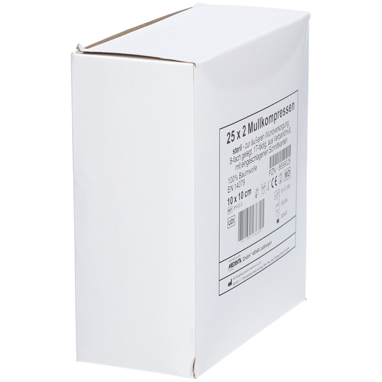Mullkompressen 8 fach 10 x 10 cm steril