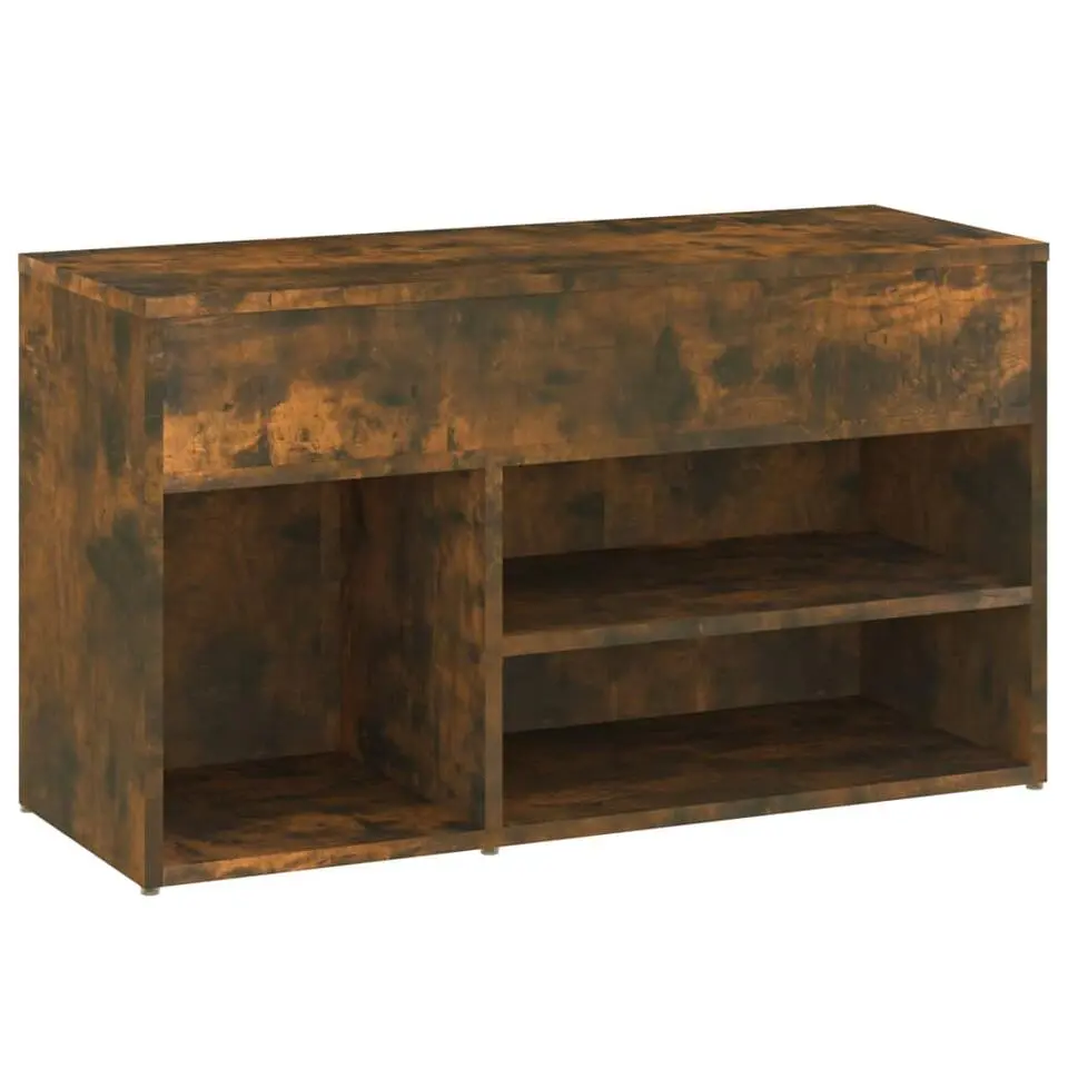 vidaXL - Schoenenbank - Bruin - Bewerkt hout - 80 x 30 x 45 cm