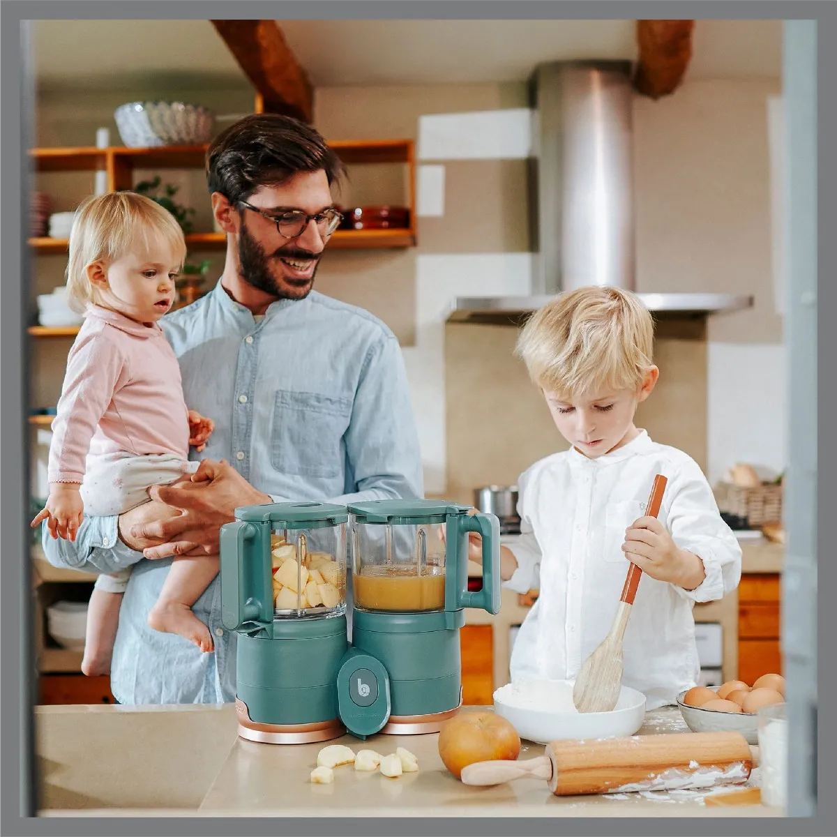 Babymoov Station Repas Duo Nutribaby en Vitre - Vert