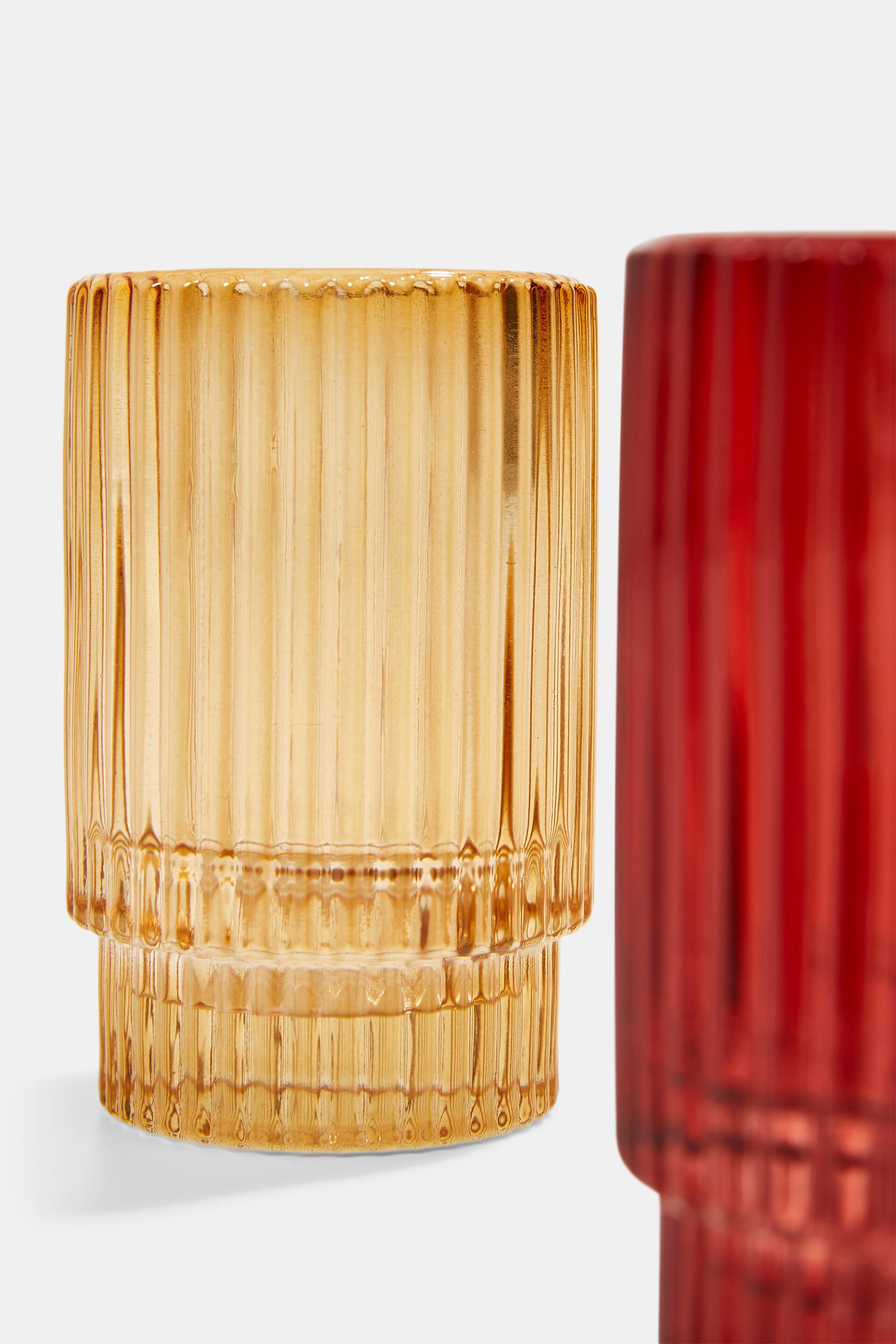 Lot de 2 verres à bougie colorés