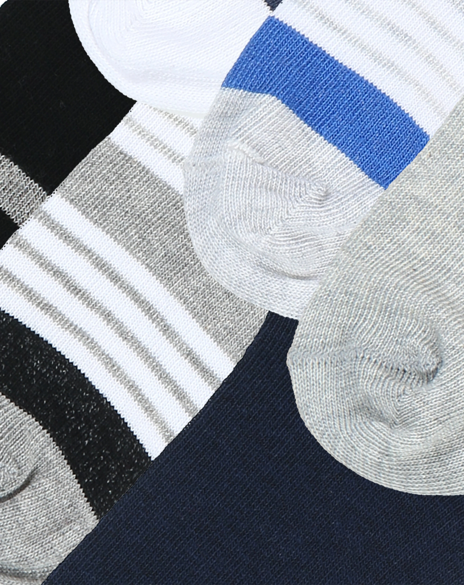 Sneakersocken RINGEL 6er Pack in blau/schwarz
