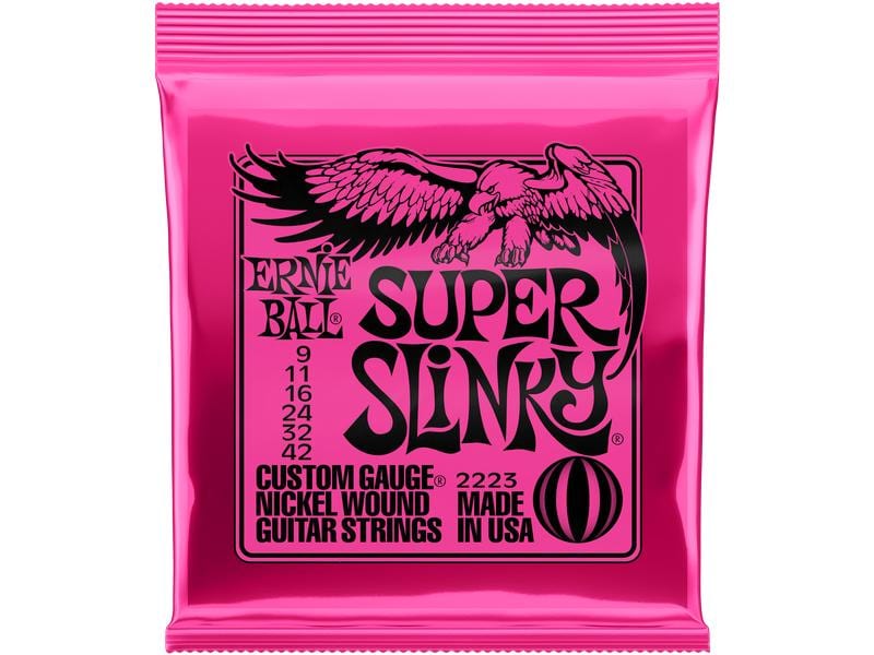 Ernie Ball Gitarrensaiten 2223 Slinky Nickel – Super 09-42 Saitensatz für E-Gitarre