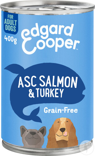 Edgard & Cooper Boîte Pâté Pour Chiens Adultes Saumon & Dinde 400g