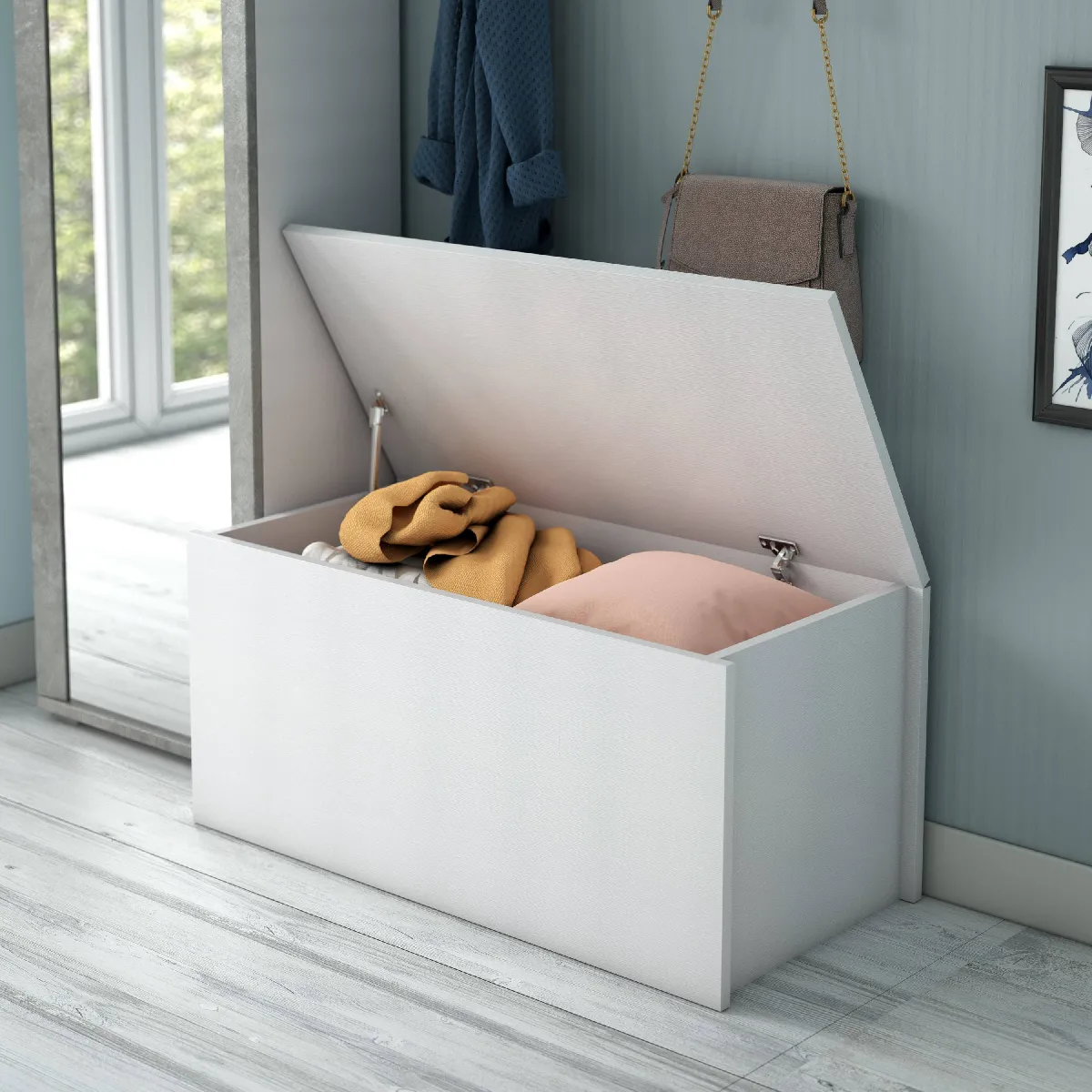 Alter Malle polyvalente Coffre moderne Blanc