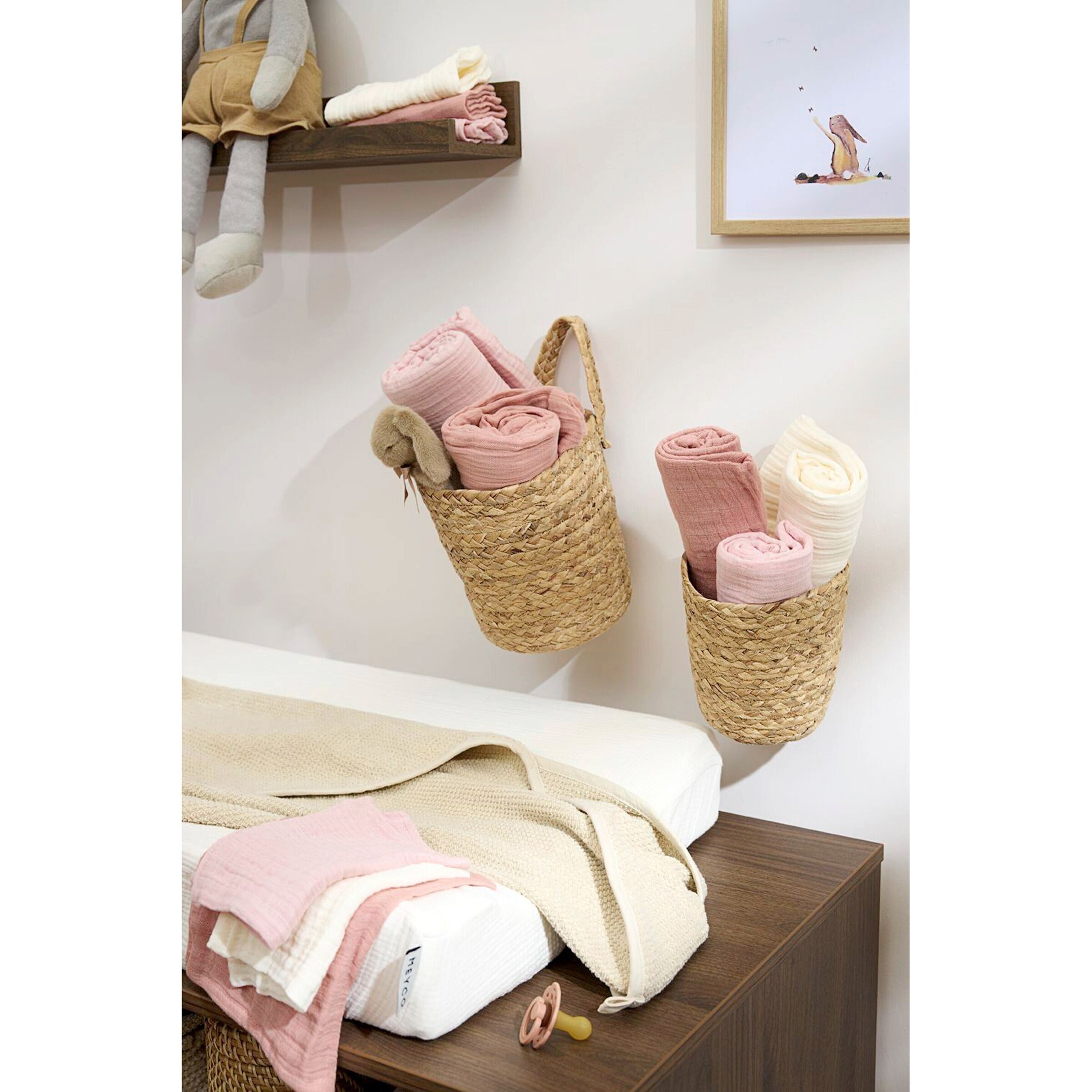 Meyco Baby 3er-Pack Mullwindeln 70x70 cm rosa