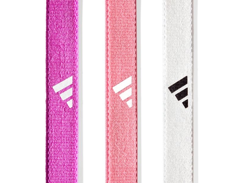 adidas Hairbands Lila/Pink/Weiss Packung mit 3 Haarbändern