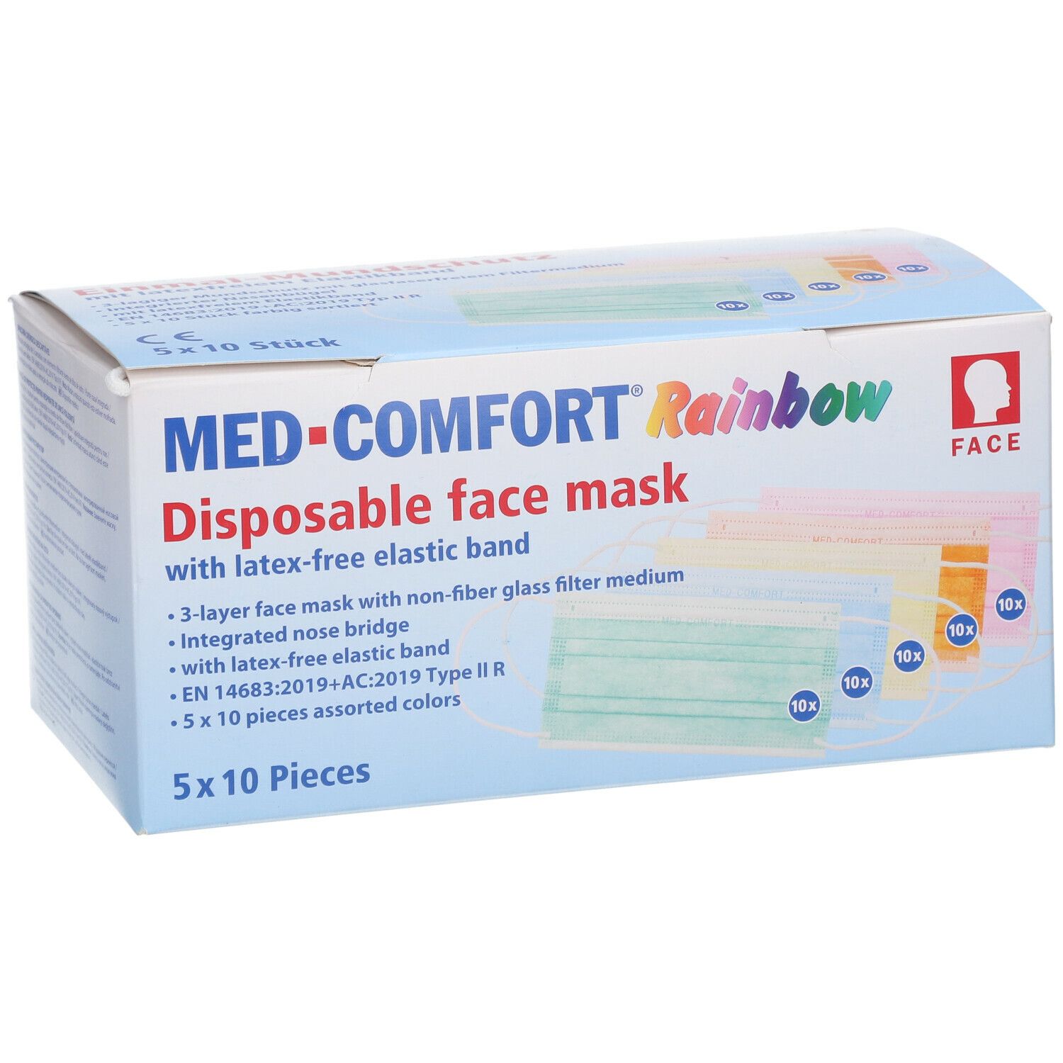 Med Comfort Mundschutz Rainbow Farbmix