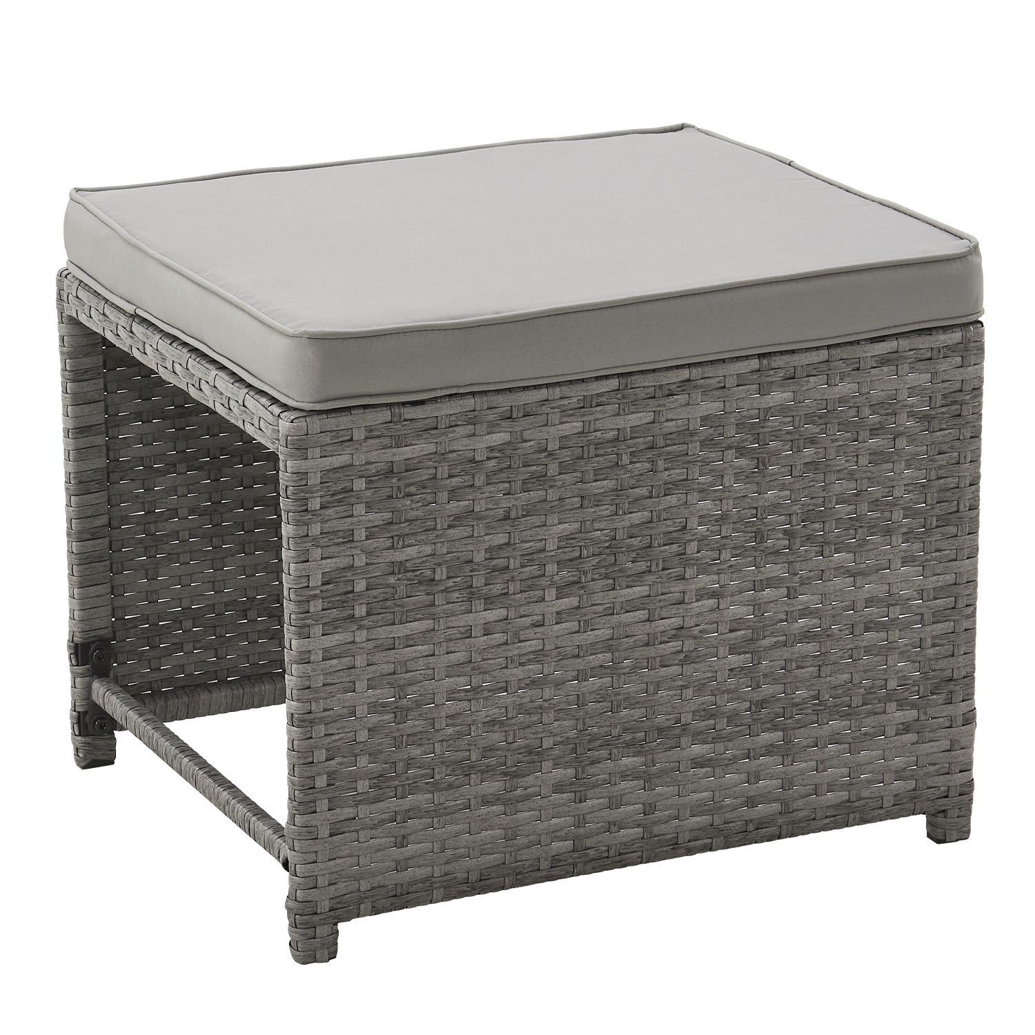 Juskys 2in1 Polyrattan Relax Gartenmöbel Set Jamaika - Lounge für Balkon & Outdoor, Balkonmöbel Grau