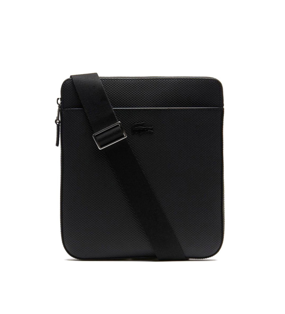 Bolsa de ombro Lacoste Chantaco em couro preto