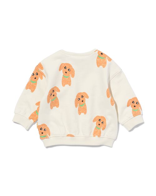 pull chiens pour nouveau-né blanc cassé