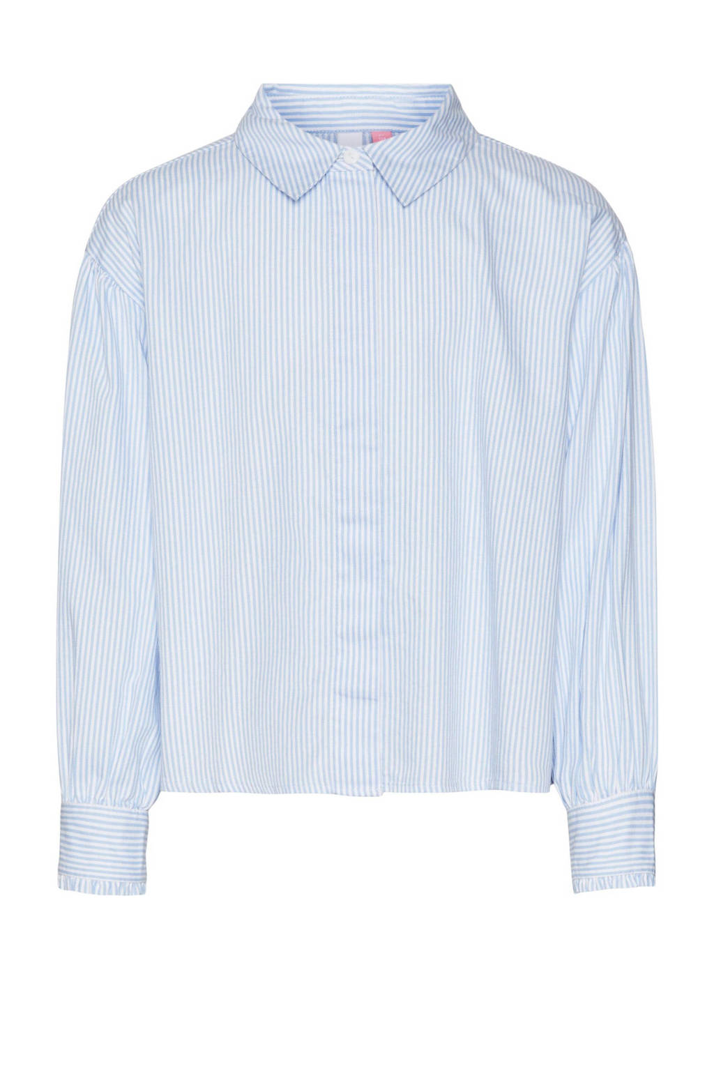 VERO MODA GIRL gestreepte blouse VMPINNY lichtblauw/wit