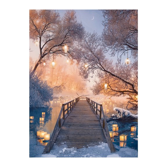 Puzzle 500 pièces Nathan Chemin Lanternes